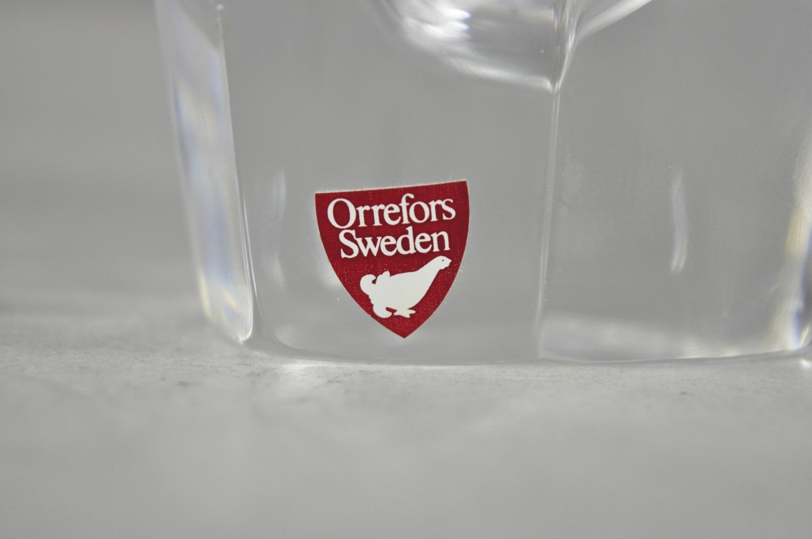 Vintage 6" Orrefors Sweden Lotus Flower Crystal Glass 4 Petal Vase