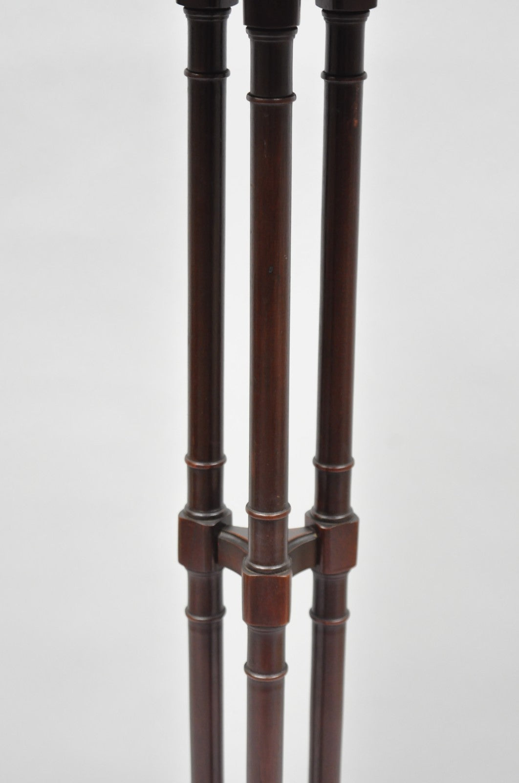 Vintage Mersman Regency Style Mahogany 46" Tall Pedestal Plant Stand Table