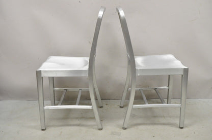 Emeco Navy Collection Brushed Aluminum Side Chair 1006 - A Pair