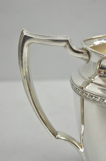 Vintage WMA Rogers Victorian Silver Plated Bulbous Footed Water Pitcher