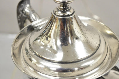Antique Wilcox Silver Plate Co Victorian Porcelain Lined Tilting Coffee Tea Pot