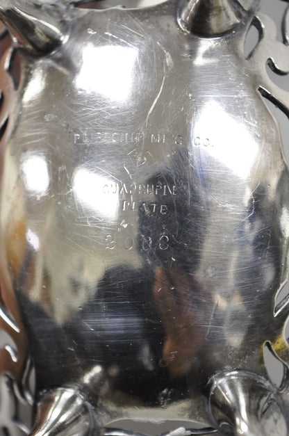 Antique Pairpoint Small Silver Plated Pierced Scrollwork Candy Dish Bowl Basket