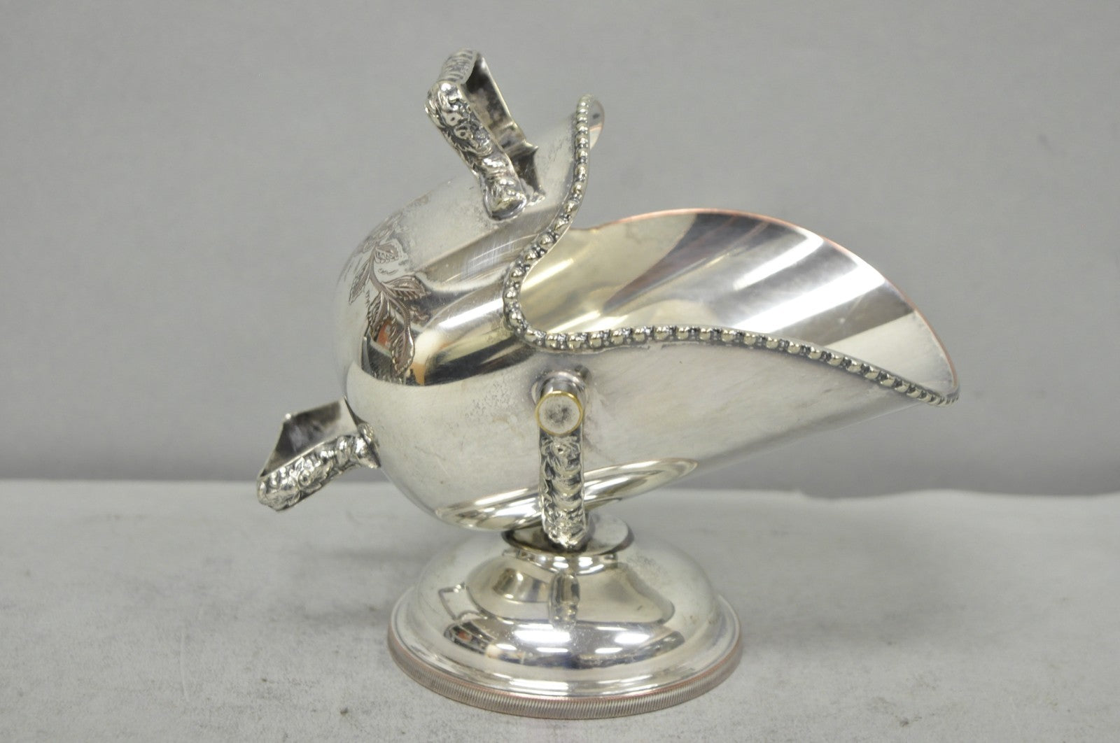 Vintage English Victorian Silver Plated Sugar Cube Scuttle Bucket By Winchester