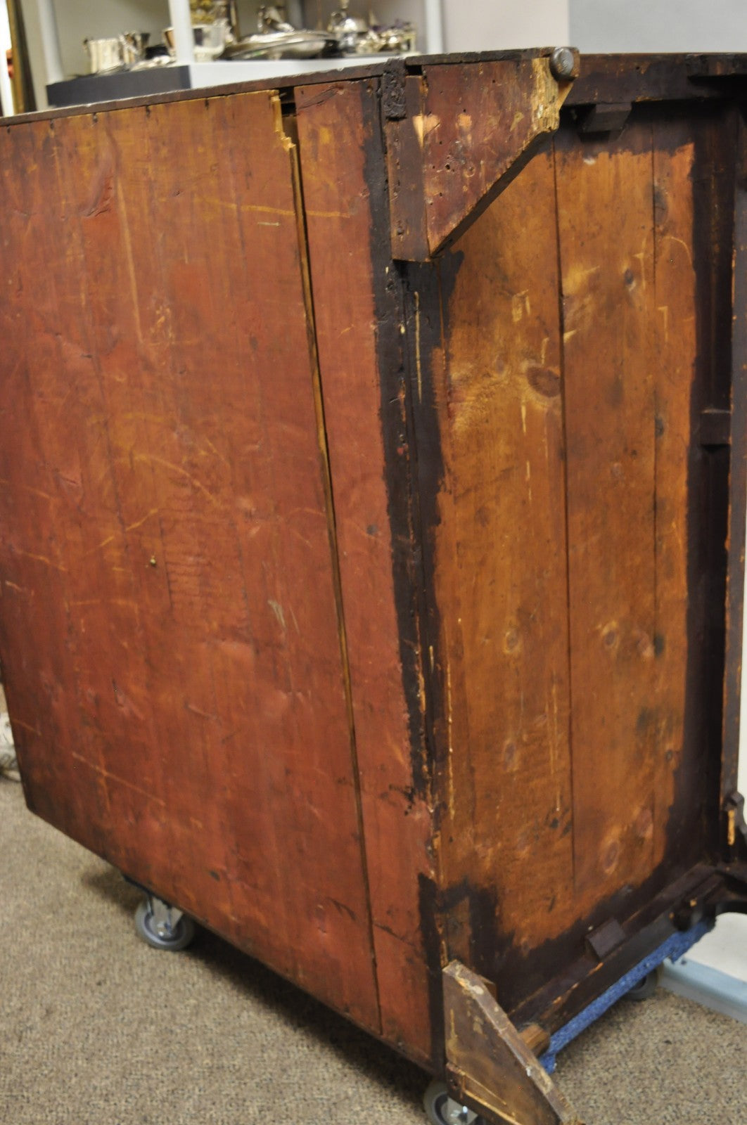 Antique 19th C. Chippendale George III Mahogany Slant Front Secretary Desk