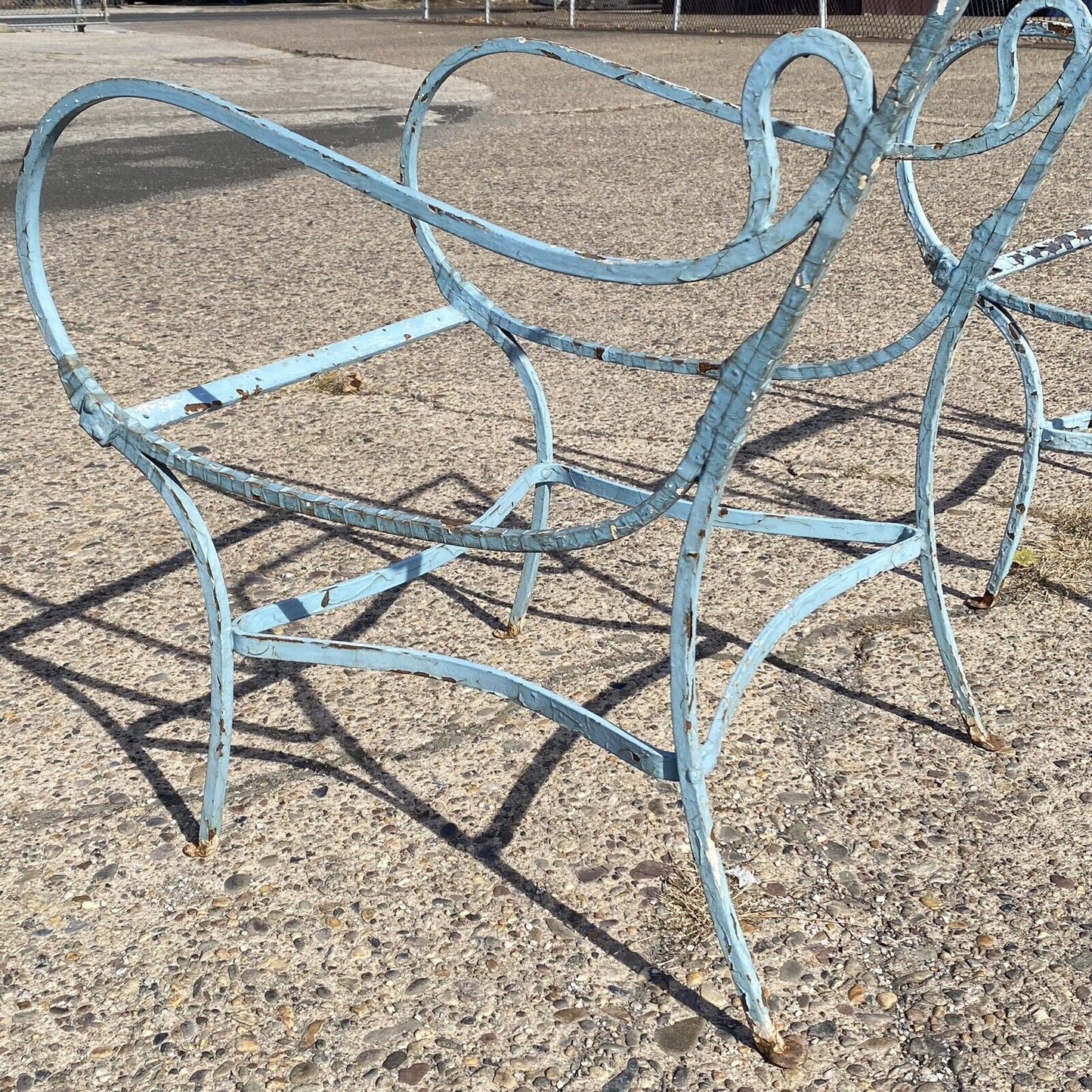 French Art Nouveau Sculptural Wrought Iron Garden Patio Lounge Chairs - a Pair