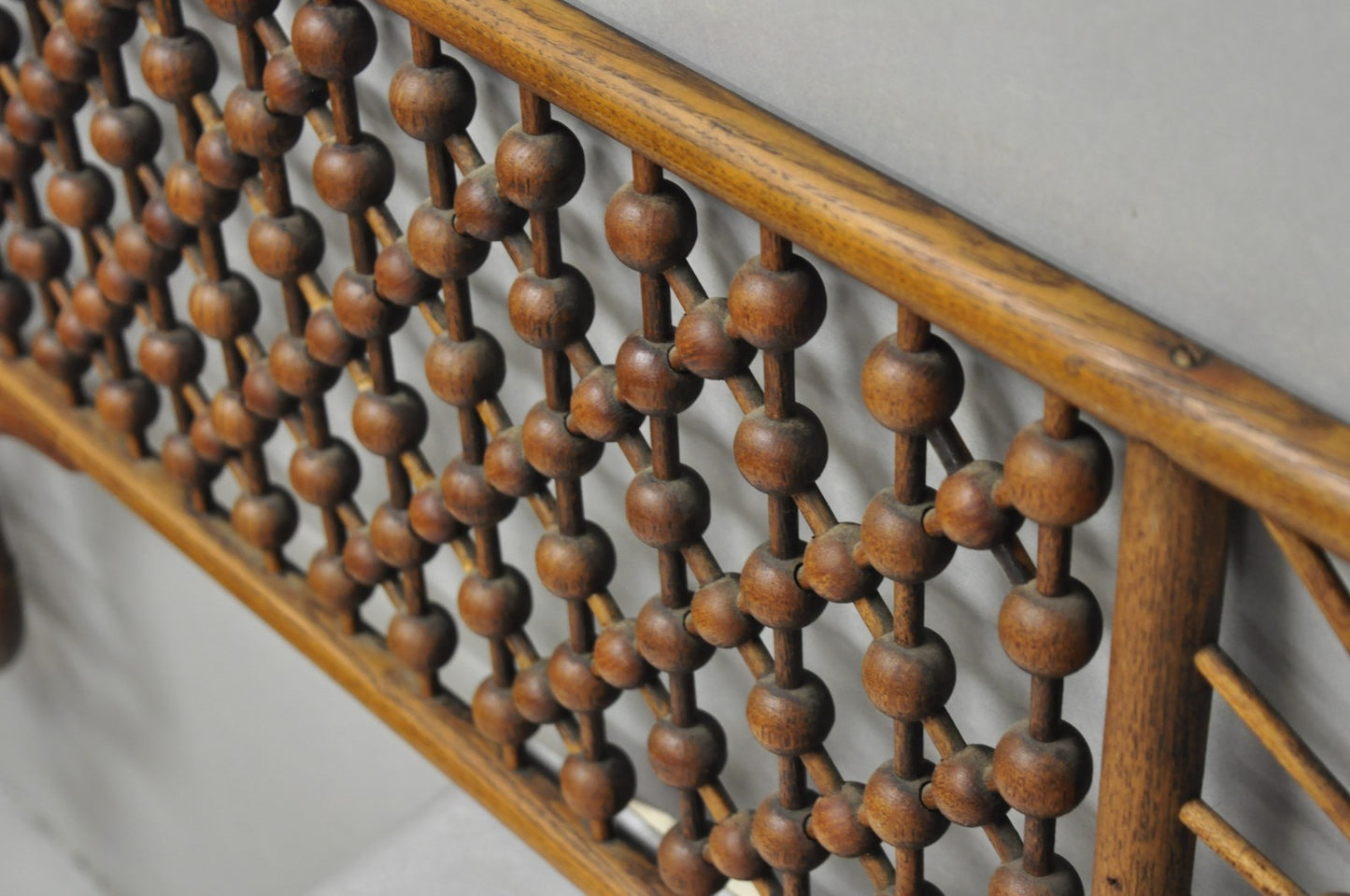 Antique Victorian Oak Stick & Ball 84" Fretwork Archway Architectural Salvage