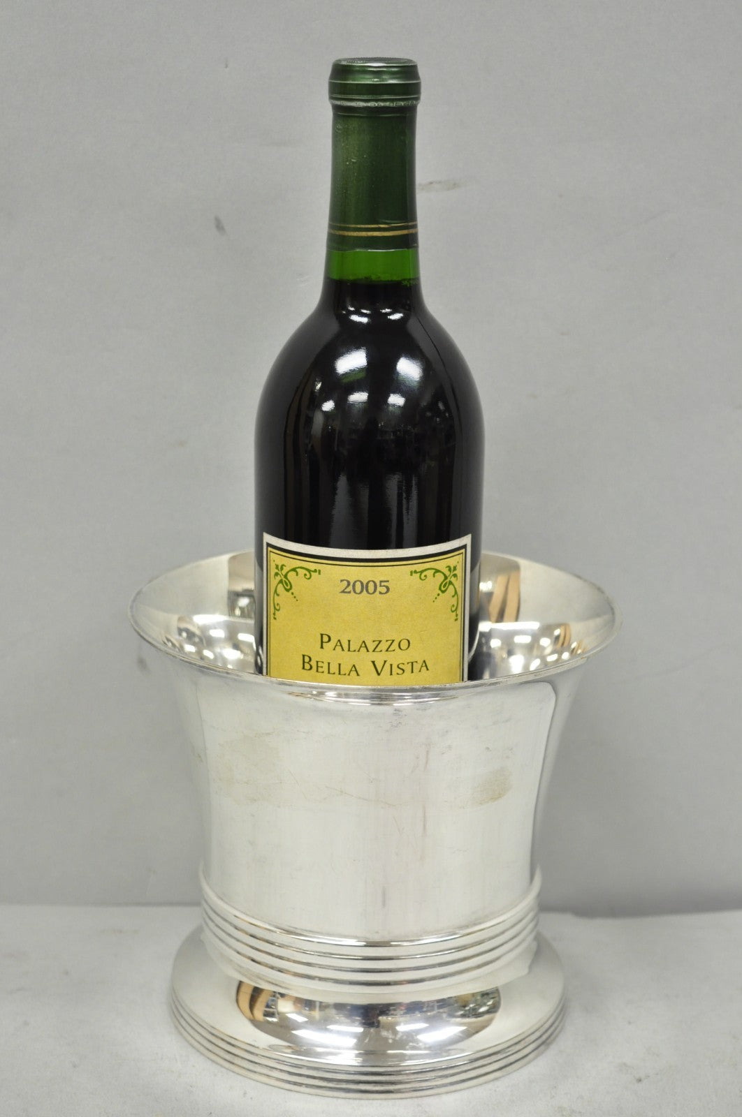 Antique English Regency Soldered Silver Plated Fluted Champagne Chiller Bucket