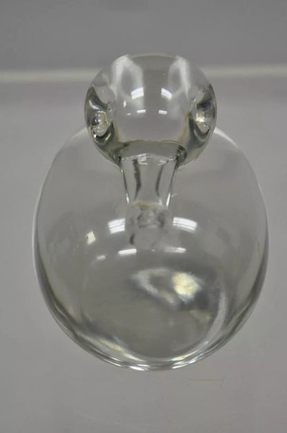 Vintage Crystal Leaded Glass 7" Modern Mallard Duck Figurine Sculpture B