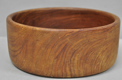 Vintage Mid Century Danish Modern Carved Teak Wood Salad Fruit Bowl (A)