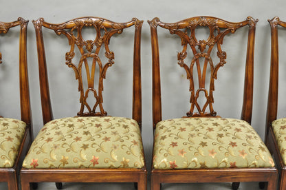 Chippendale Style Carved Mahogany Dining Side Chairs attr Theodore Alexander - 4