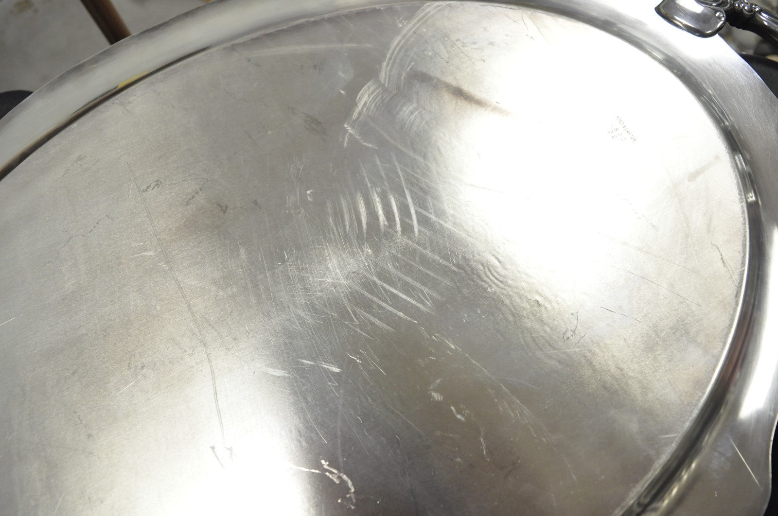 Vintage Reed & Barton 1820 Victorian Silver Plated Oval Serving Platter Bar Tray