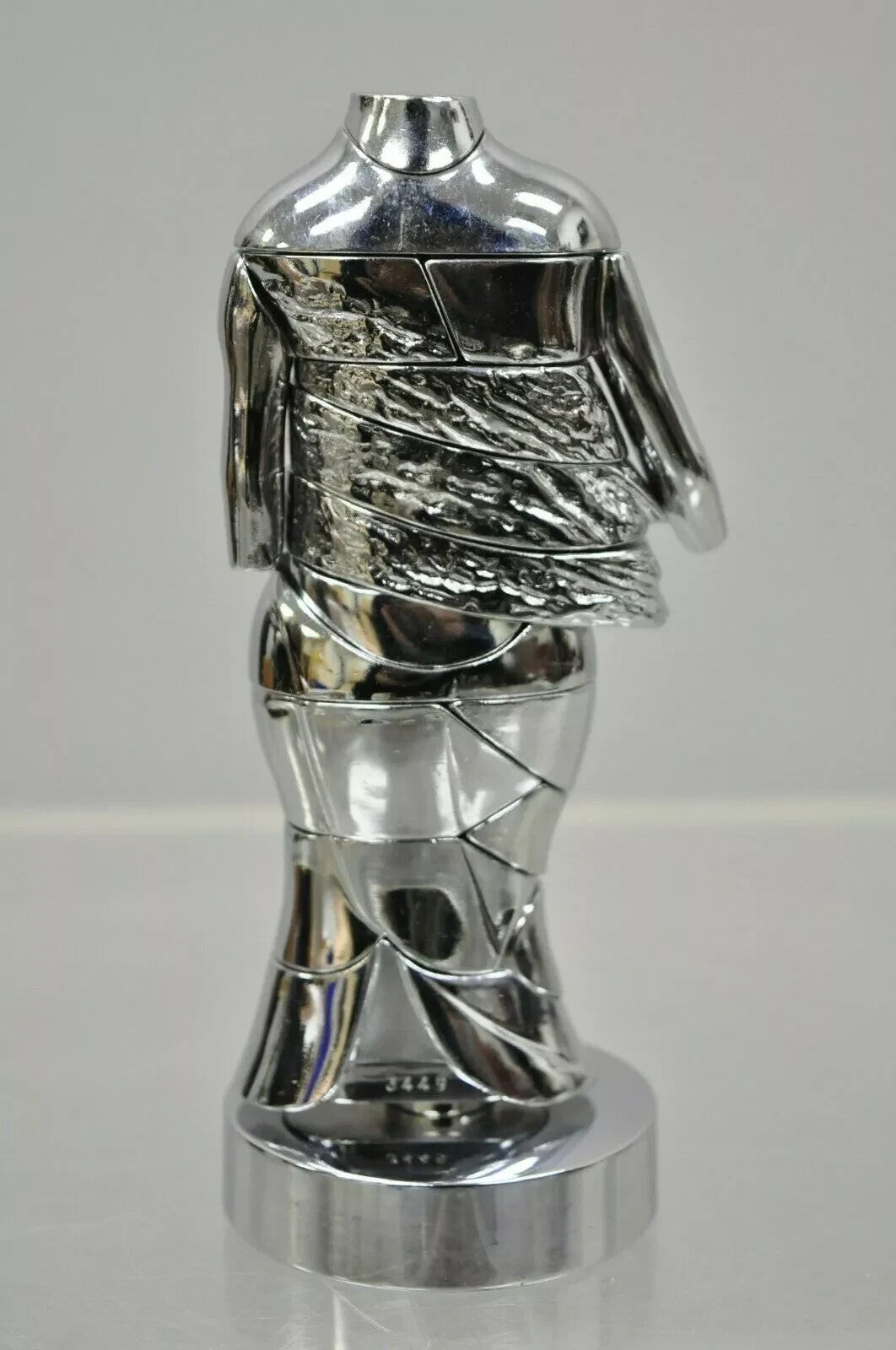 Miguel Berrocal La Mini Cariatide Nickel Plated Puzzle Sculpture w/ Box and Book