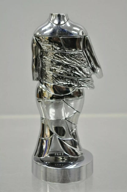 Miguel Berrocal La Mini Cariatide Nickel Plated Puzzle Sculpture w/ Box and Book