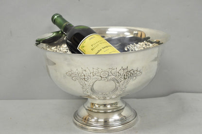 Vintage Leonard Victorian Silver Plated Punch Bowl Champagne Chiller Ice Bucket