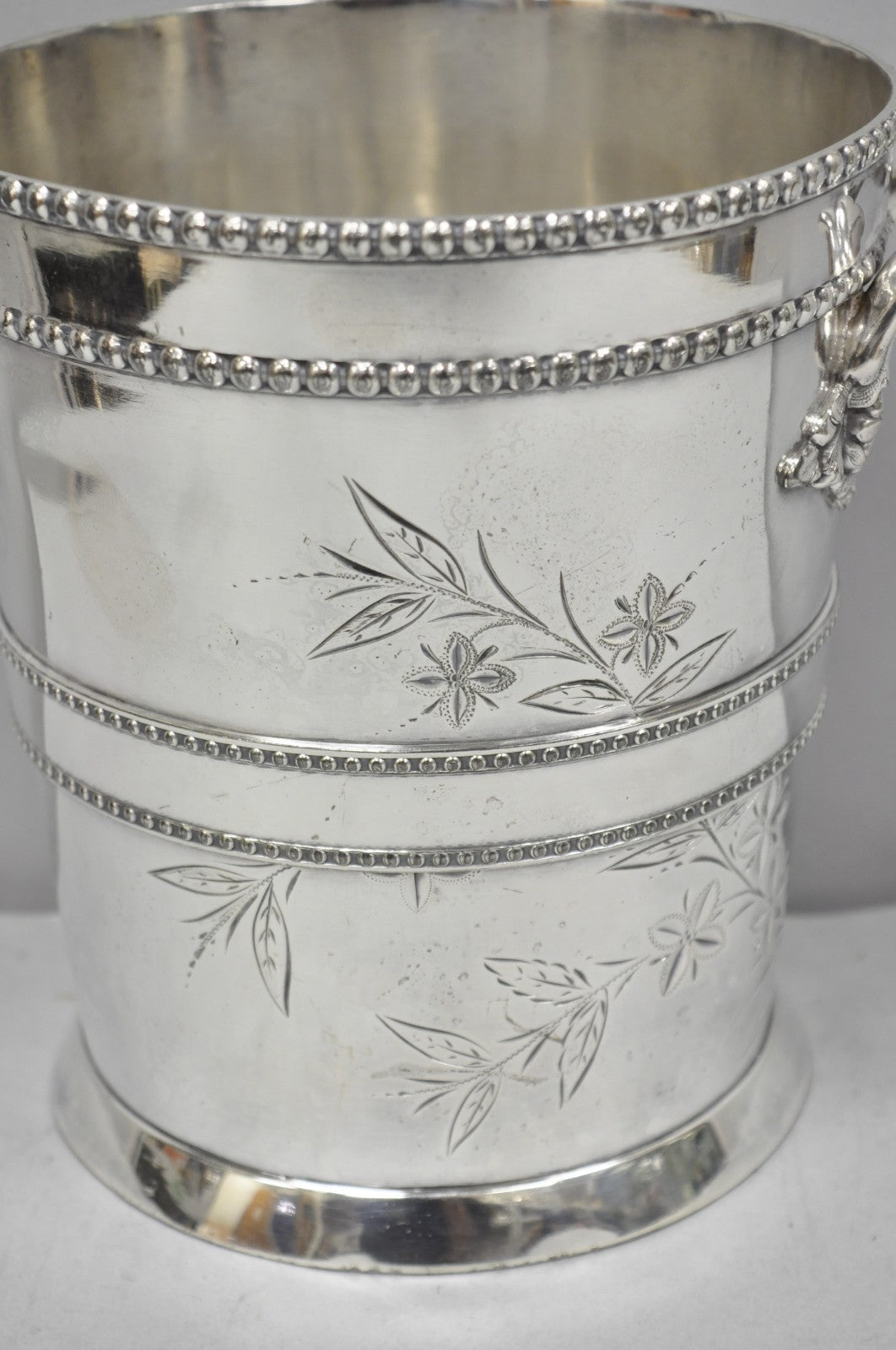 Victorian Henry Hicks Silver Plated S Monogram Champagne Chiller Wine Ice Bucket