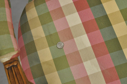 Vintage French Country Louis XV Style Plaid Arm Chair by Simon Loscertales Bona