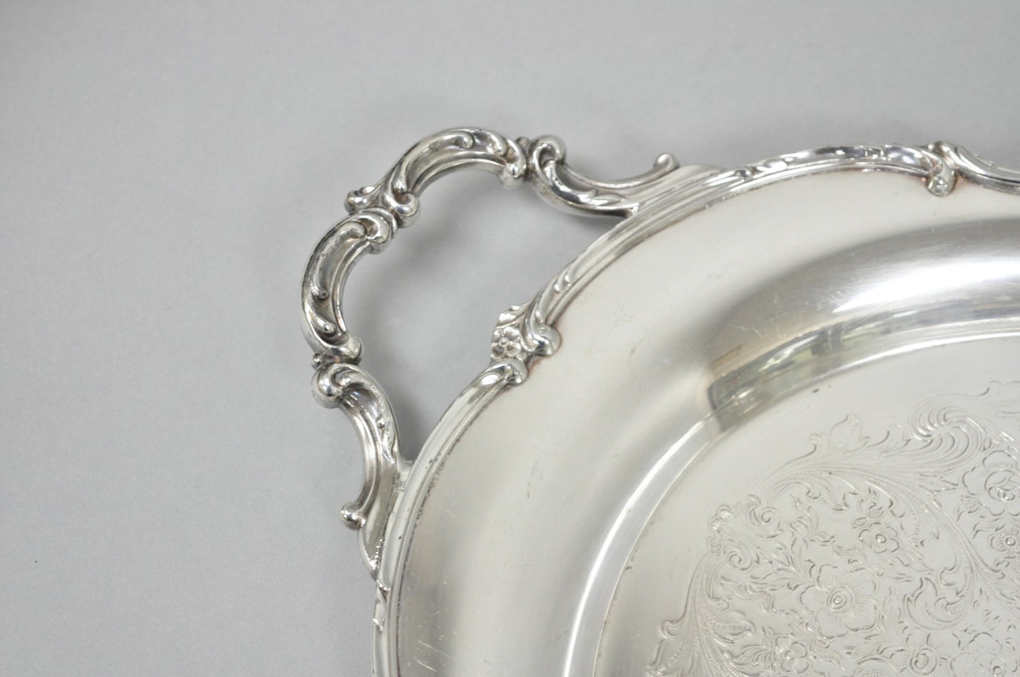 Vintage 1847 Rogers Bros "Reflection" Silver Plated Oval Serving Platter Tray