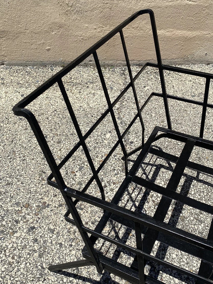 Vintage Mid Century Modern Wrought Iron Arthur Umanoff Style Lounge Chair