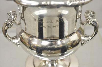 FB Rogers Silver Plated Trophy Cup Champagne Wine Chiller Ice Bucket - Engraved