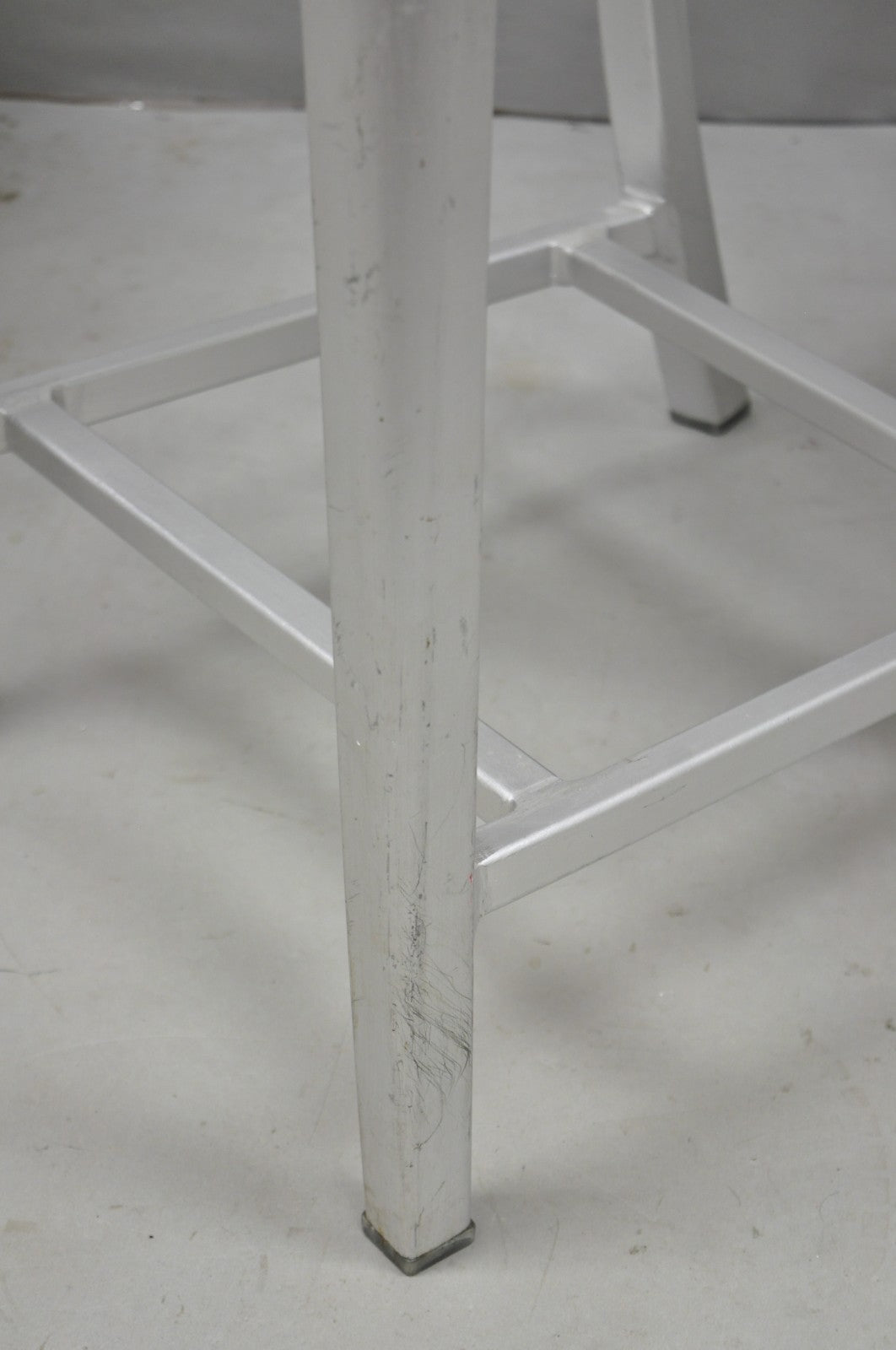 Art Deco Navy Style Aluminum Metal 24" Counter Stool Barstool Chair - Set of 4