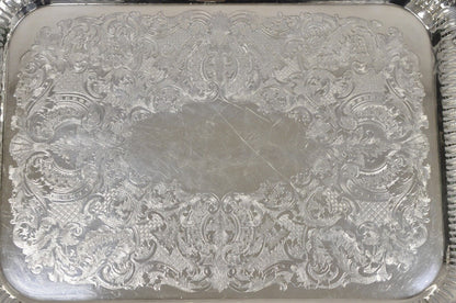 Antique Old English Repro 6589 Silver Plated Grapevine Serving Platter Tray
