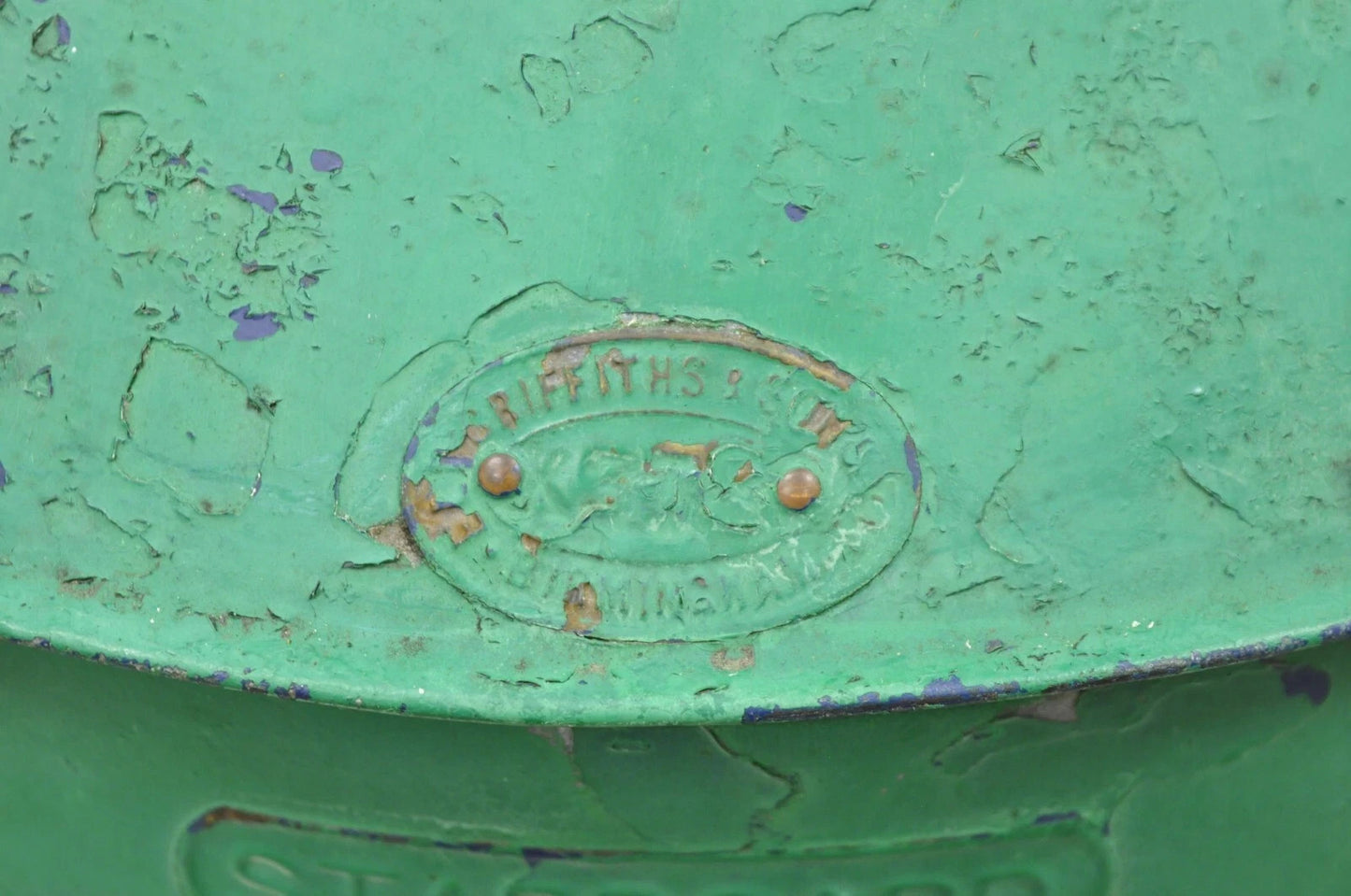 Antique Eli Griffith & Sons Green Marine Masthead Ship Lantern Light Fixture