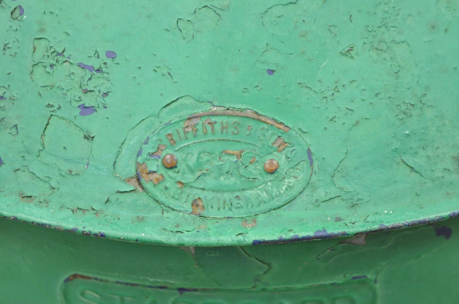 Antique Eli Griffith & Sons Green Marine Masthead Ship Lantern Light Fixture