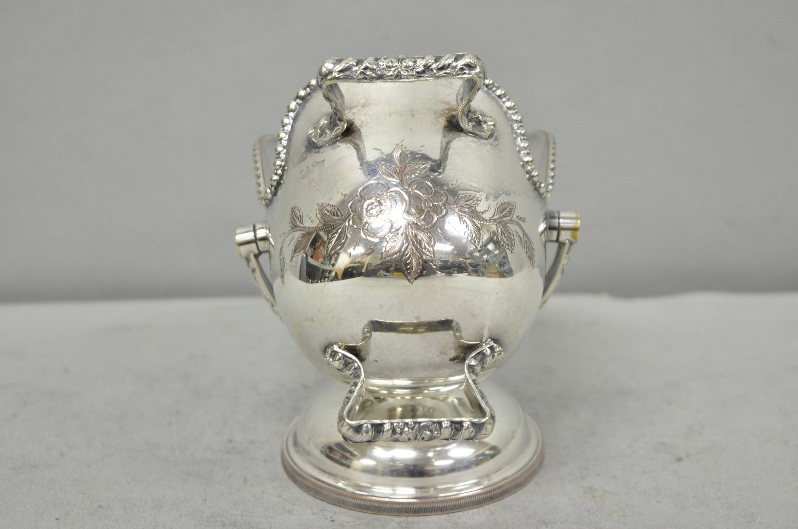 Vintage English Victorian Silver Plated Sugar Cube Scuttle Bucket By Winchester