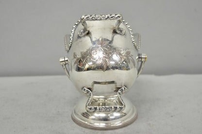 Vintage English Victorian Silver Plated Sugar Cube Scuttle Bucket By Winchester