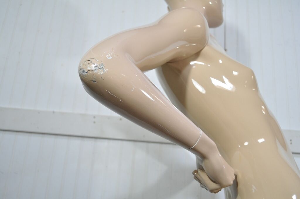 Vintage Female Woman Fiberglass Full Mannequin Dress Form Display on Stand