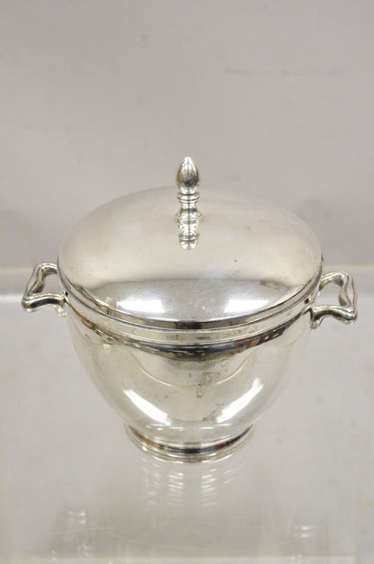 Vtg Knight Silver Smith's Silver on Copper Lidded Ice Bucket w Aluminum Lining