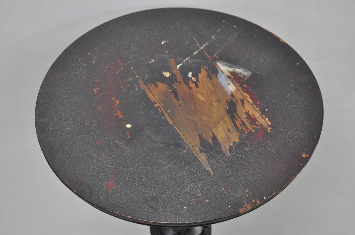 Antique French Renaissance Maiden Bust Column Mahogany Pedestal Plant Stand