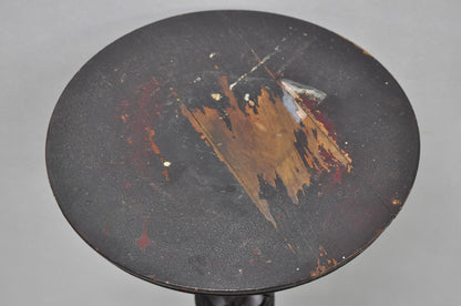 Antique French Renaissance Maiden Bust Column Mahogany Pedestal Plant Stand