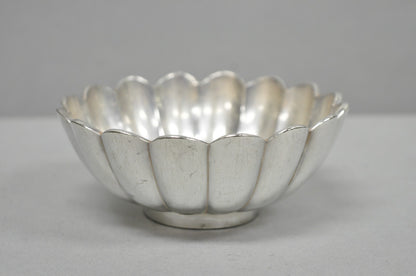 Vintage Regency Style Silver Plated Scalloped Stacking Nut Dish Bowl - Set of 8