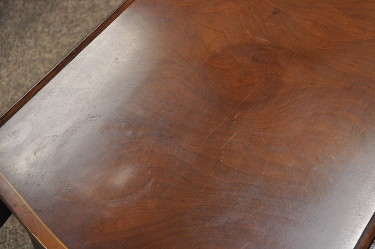 Vintage Baker Hepplewhite Style Mahogany Pembroke Dropleaf Lamp Side Table