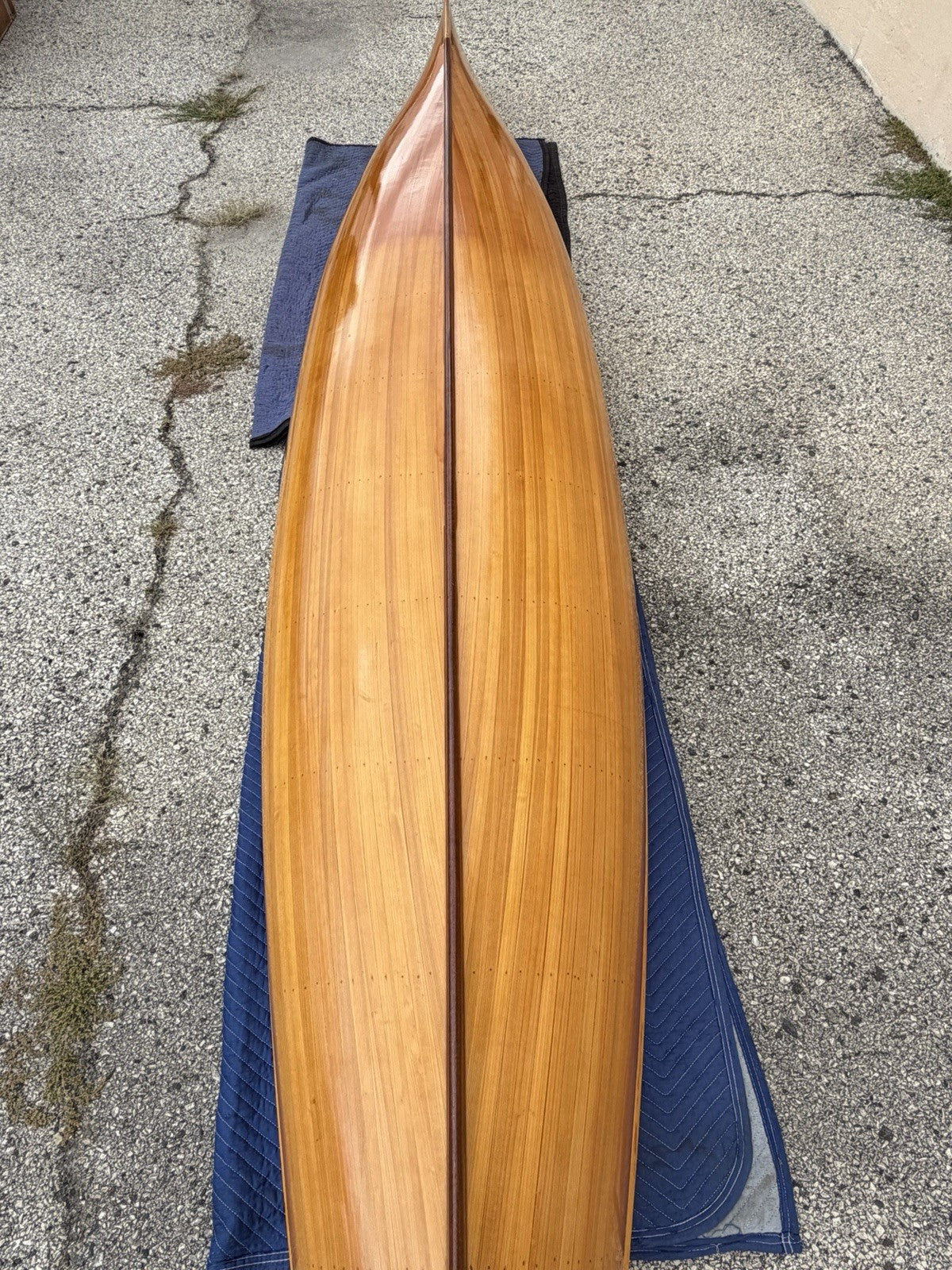 Cedar Strip Built 14' Square Stern Canoe & British Seagull 40 Outboard Motor