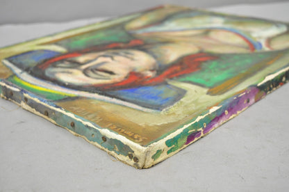 Vintage Samuel Heller "Woman w/ Red Hair" Oil on Canvas Portrait Painting Signed