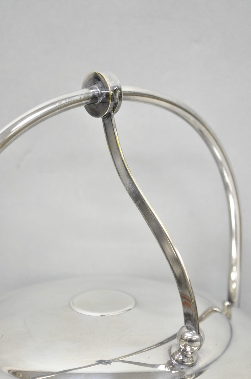 Mid Century Modern Sheffield Silver Plated Reticulating Hinge Ice Bucket w Tongs