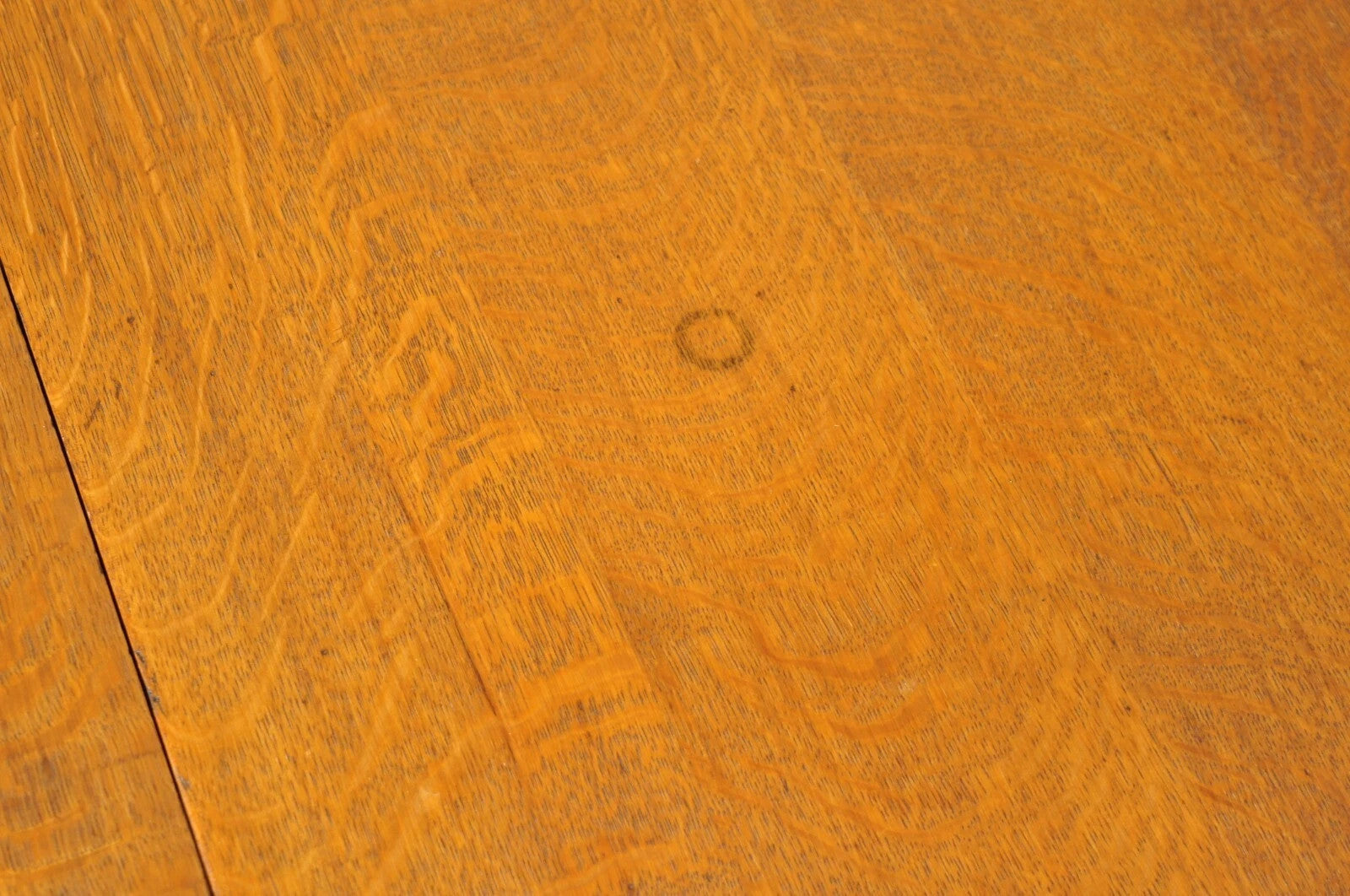 Antique Victorian Quarter Sawn Golden Oak 48" Square Dining Table with 2 Leaves