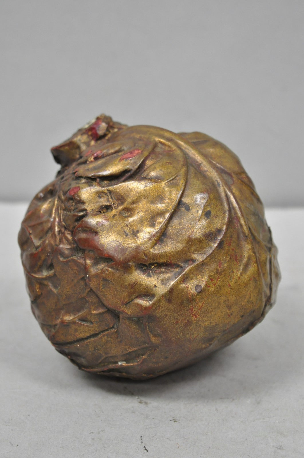 Vintage Dorothy Draper Style Fold Formed Resin Artisan Crafted Cabbage Sculpture