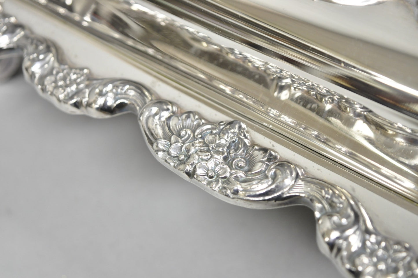 Vintage Poole Silver Plated Footed Covered Vegetable Serving Dish Platter w/ Lid