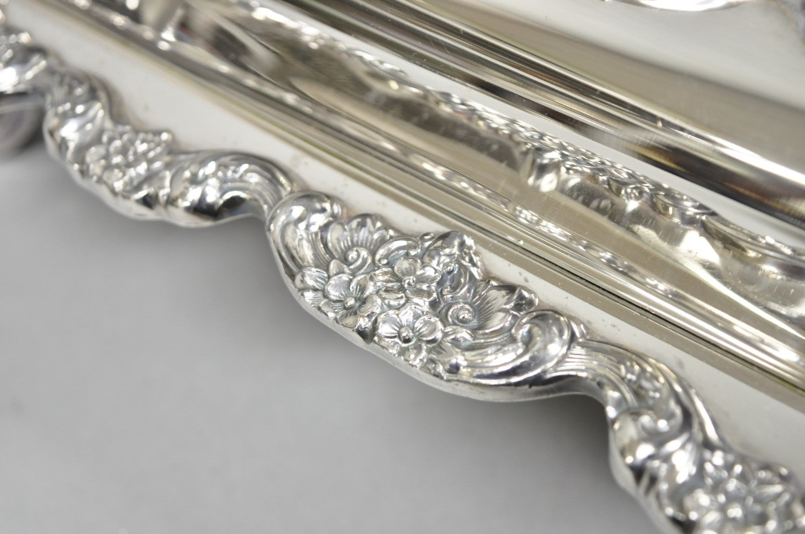 Vintage Poole Silver Plated Footed Covered Vegetable Serving Dish Platter w/ Lid