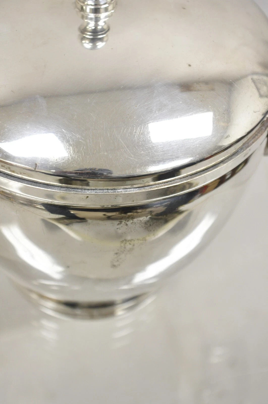Vintage Knight Silversmiths Silver Plated Modern Lidded Bar Ice Bucket
