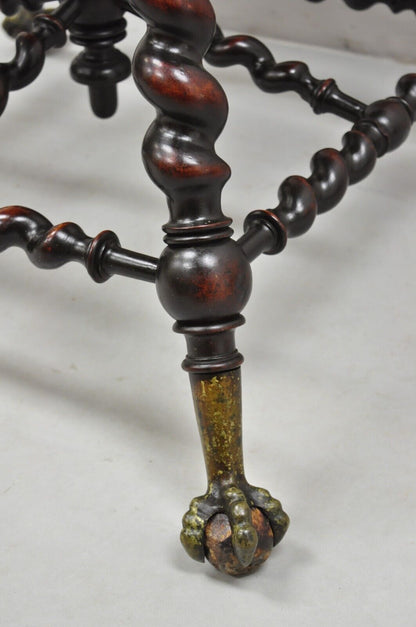 Merklen Brothers Victorian Barley Twist Mahogany Occasional Parlor Table