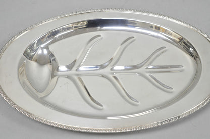 Vintage Oneida Silver Plated Regency Oval Meat Cutlery Serving Platter Tray