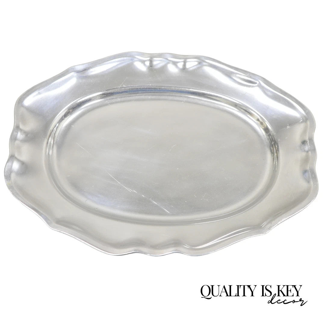 Vintage Wilton Mount Joy, PA Silver Plated Cast Aluminum 14" Dish Platter Tray