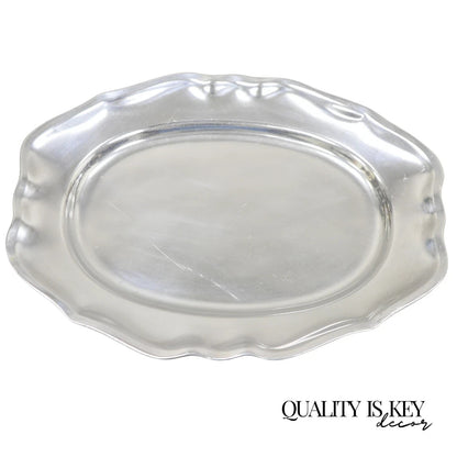 Vintage Wilton Mount Joy, PA Silver Plated Cast Aluminum 14" Dish Platter Tray