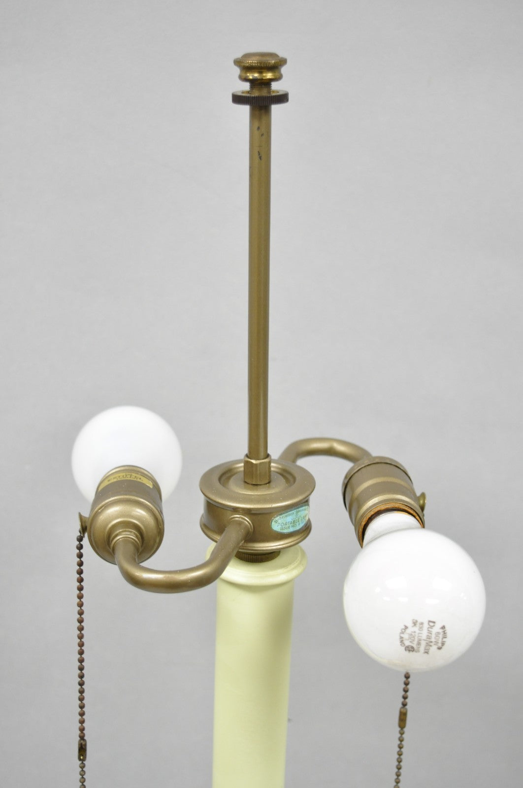 Vintage Stiffel Hollywood Regency Tall Brass Candlestick Column Table Lamp