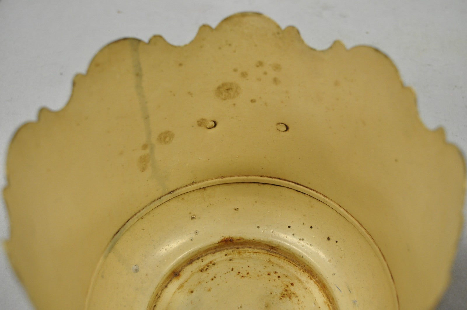 Vintage French Country Tole Metal Yellow Painted Cachepot Planter Vase - a Pair