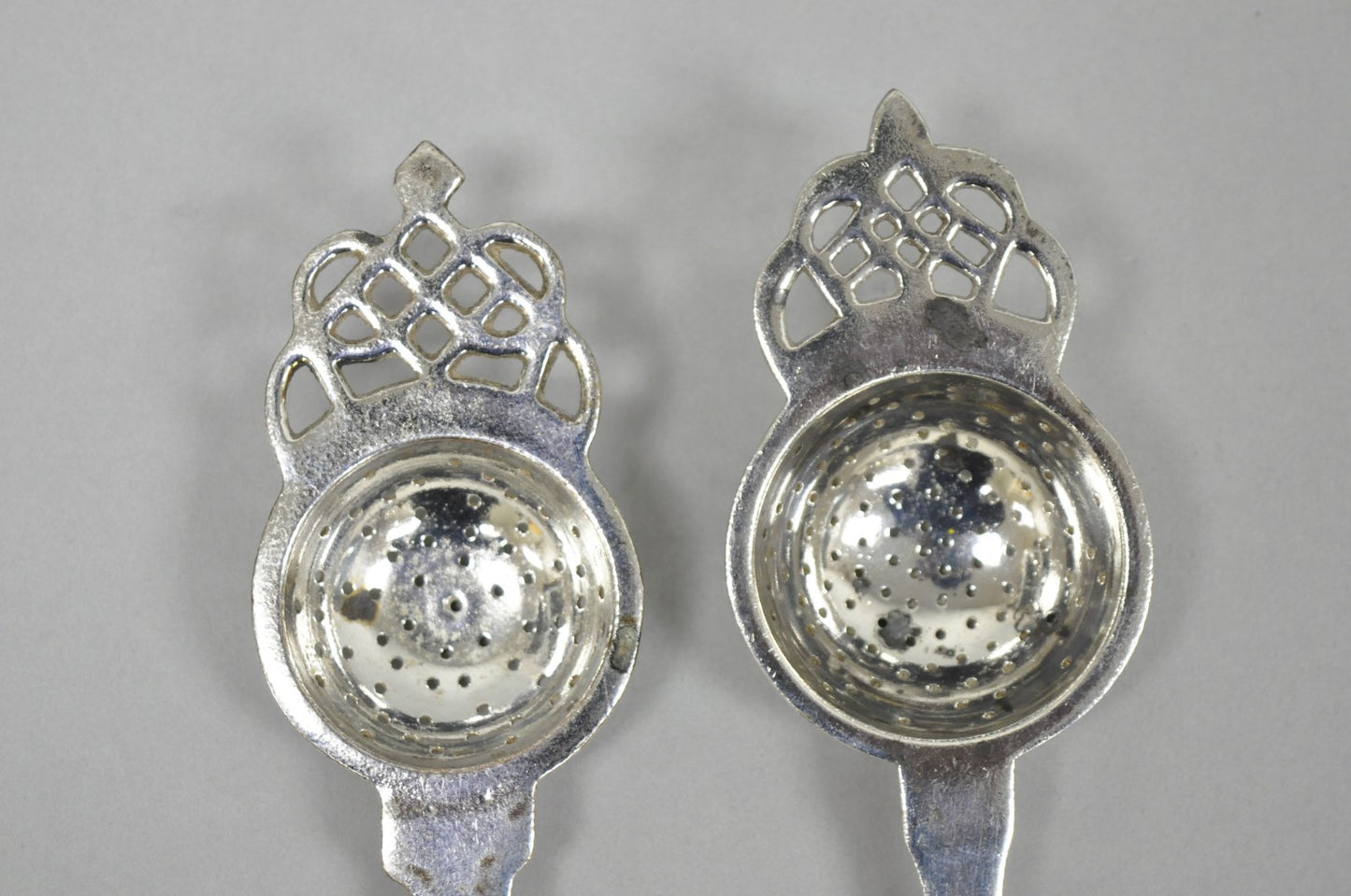 Antique D.W. Haber & Son NY Silver Plated Victorian Tea Strainer - Set of 6